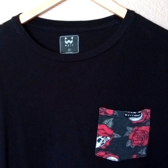 WXYZ | Mens | Skull and Rose's Short Sleeve Shirt - Picture 5 of 11